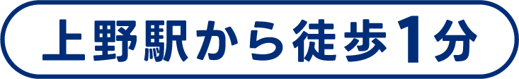 上野駅から徒歩1分