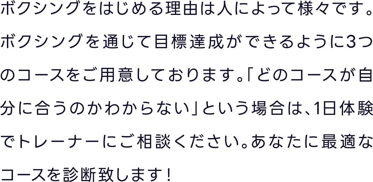 ボクシングをはじめる理由は人によって様々です。